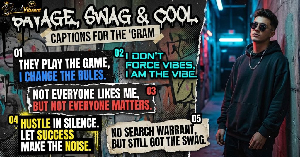 Savage, Swag & Cool Instagram Captions for Boys