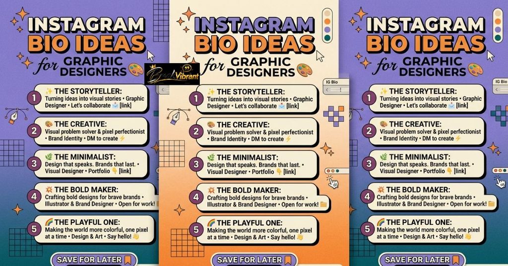 Short Graphic Design Bios for Instagram