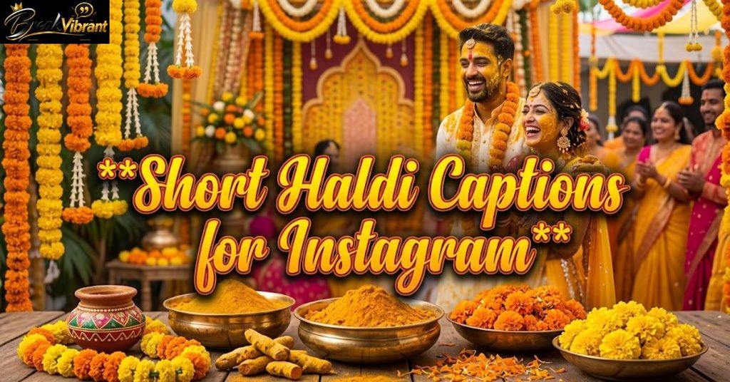 Short Haldi Captions for Instagram